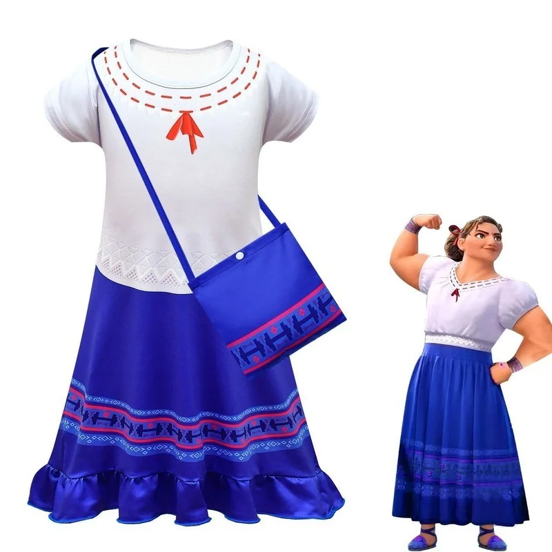 

Encanto Mirabel Madrigal Pepa Isabela Dolores luisa Cosplay Costume Girl Dress For Carnival Halloween Xmas Princess Party Clothe