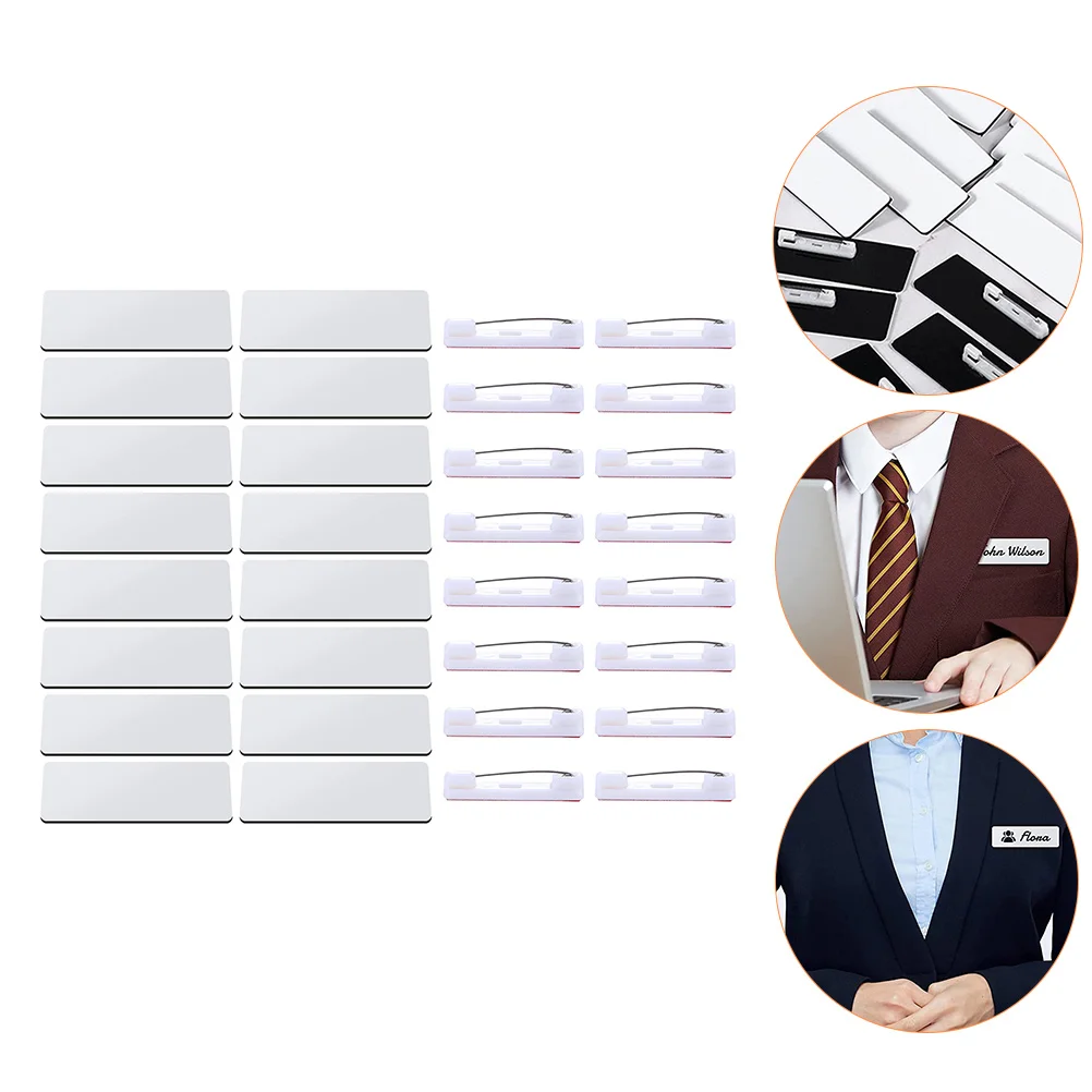 

16Pcs Blank Name Tags Sublimation Name Tag, Name Tags Crafting Badges Blank Name Tags for Workers