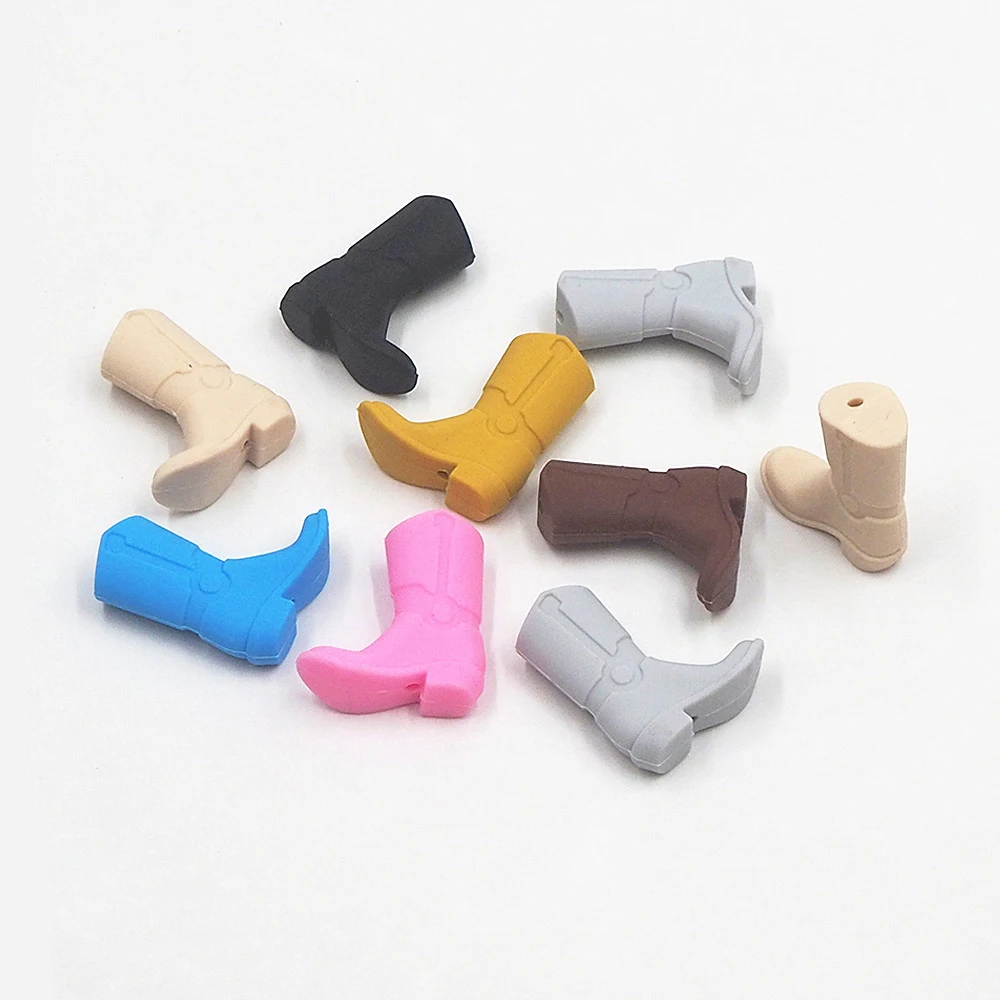 

50 шт., силиконовые ковбойские сапоги Chenkai для соски-пустышки
