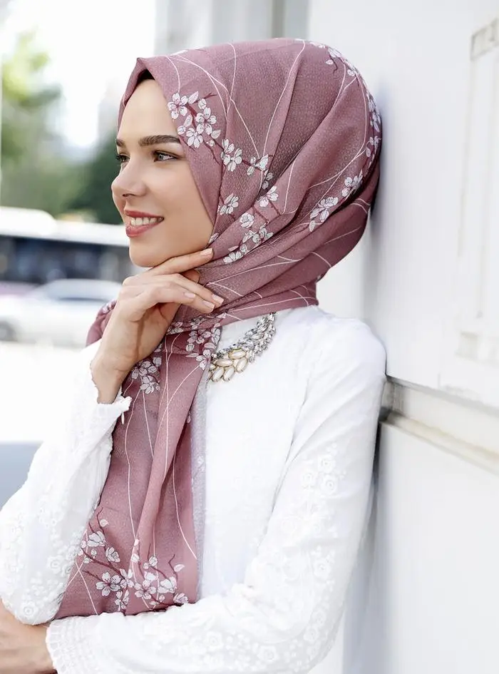 

WOMEN HIJAB SHAWL ACCESSORY SCARF COTTON MEVSİMLİK GIFT COLOR ROSE DIRT BLOSSOM
