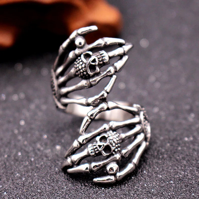 Кольцо с черепом мужское/женское из нержавеющей стали 316L | Украшения и аксессуары