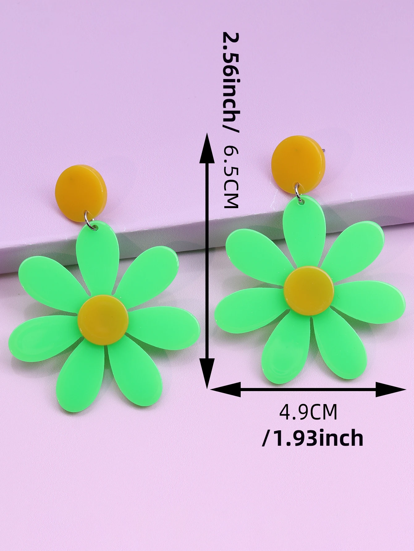 1 пара летних пляжных сережек в богемном стиле флуоресцентного цвета для женских