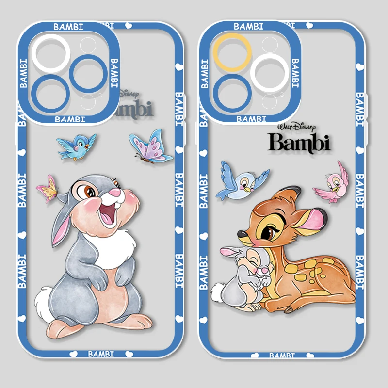 

Bambi Cartoon For Apple iPhone 14 13 12 11 X XR XS MAX 8 7 6 Pro Plus Angel Eyes Transparent Soft Phone Case Coque Capa Fundas