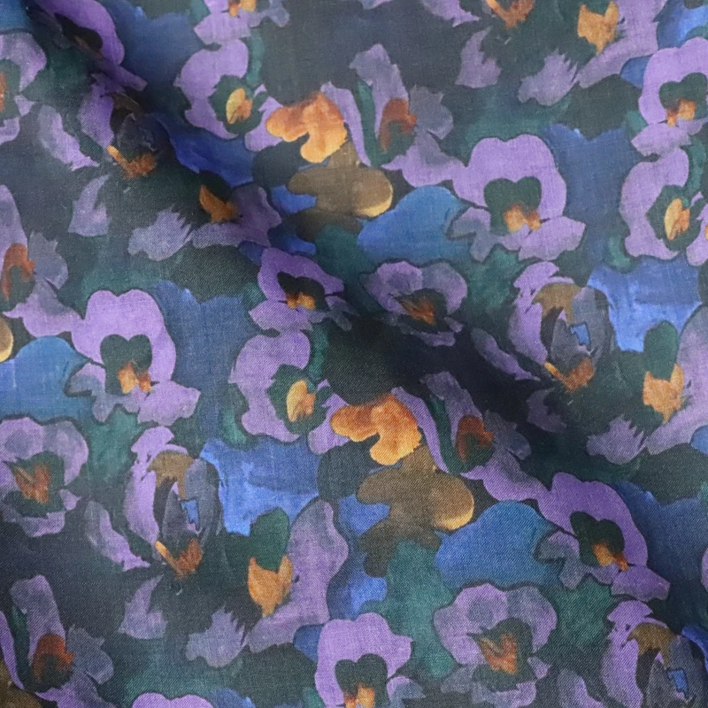 Высококачественное натуральное чистое белье из рами ткань с цифровой печатью