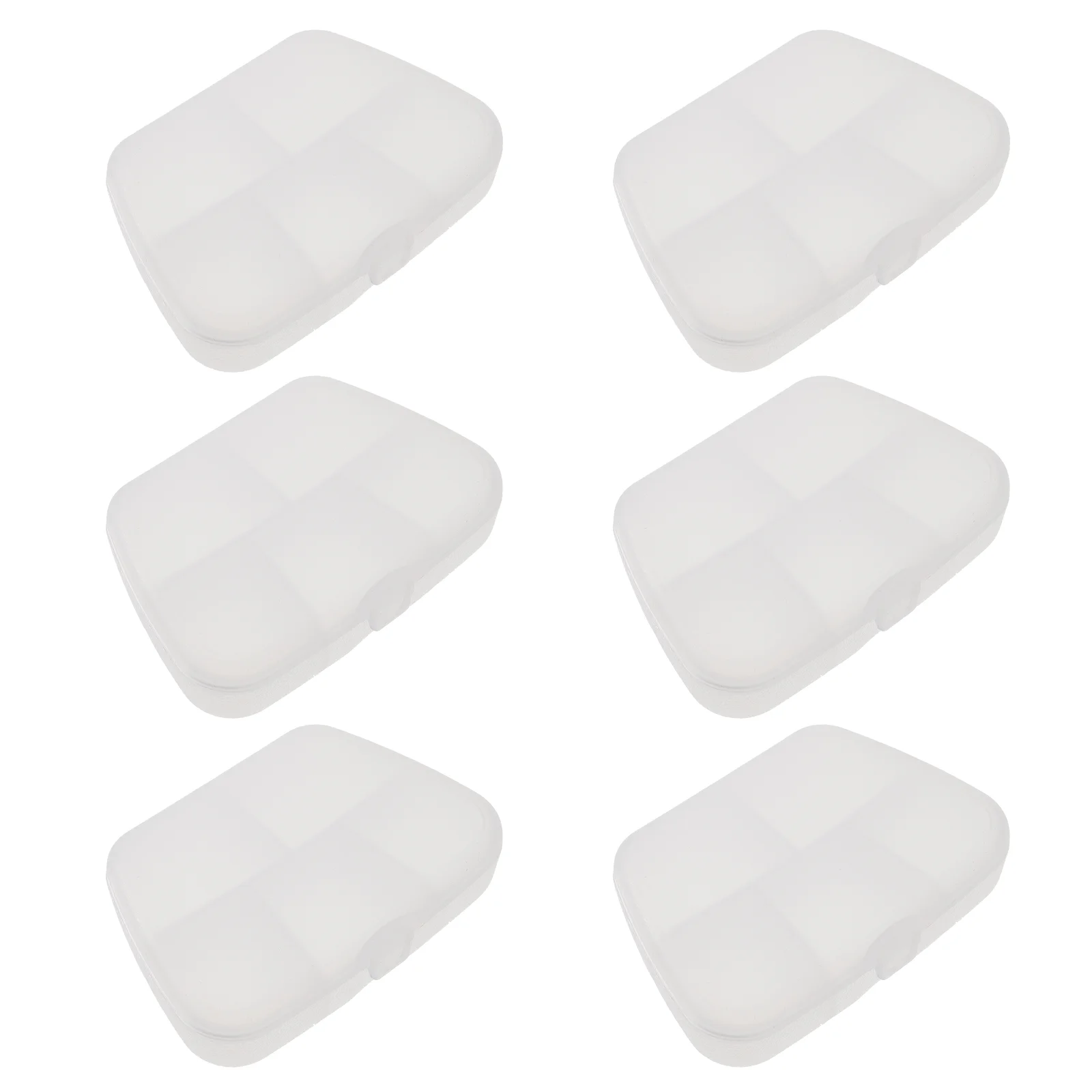 

6 Pcs Multipurpose Pill Boxes Pill Containers Compartment Boxes (Transparent)