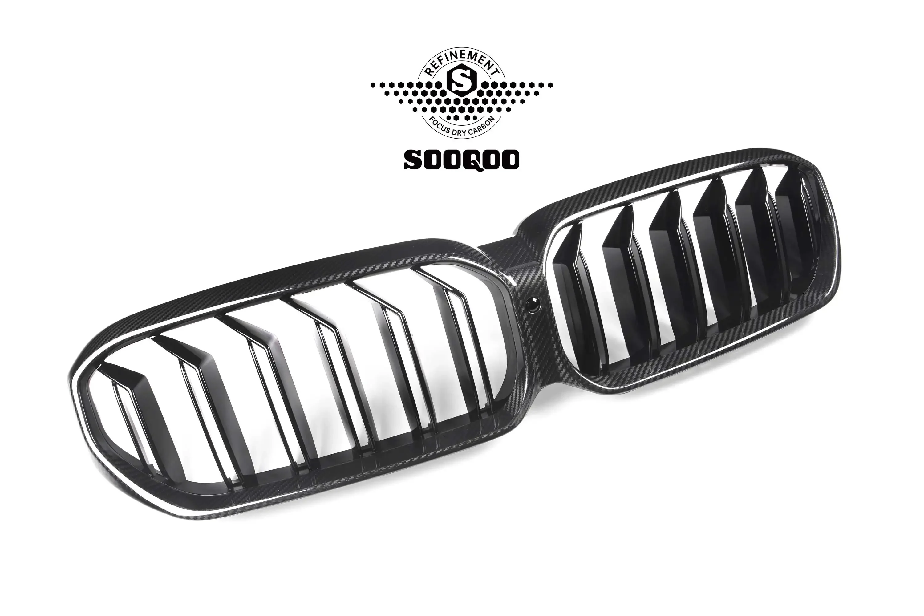 Передняя решетка SOOQOO G30 lci для BMW серии 5 бампера сухая карбоновая двойная почка