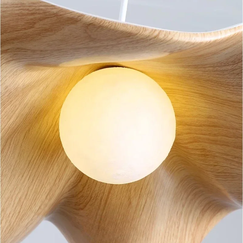 Современный подвесной светильник из орехового дерева простые интерьерные