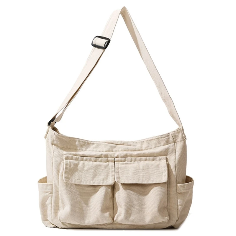 

Crossbody Bag Japanese-Style Fashion Canvas Postman Bag Simple Shoulder Bag