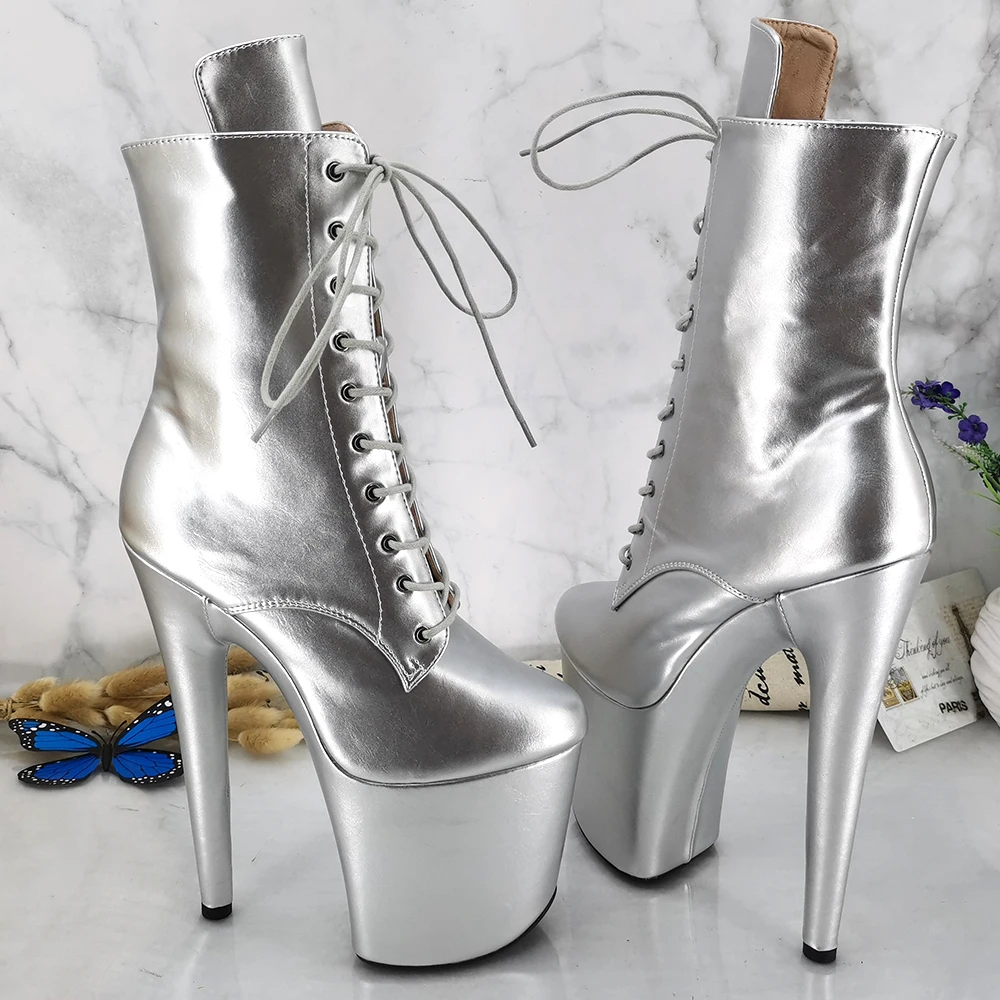 Leecabe  20CM/8inches Pole dancing shoes High Heel platform Pole Dance boot