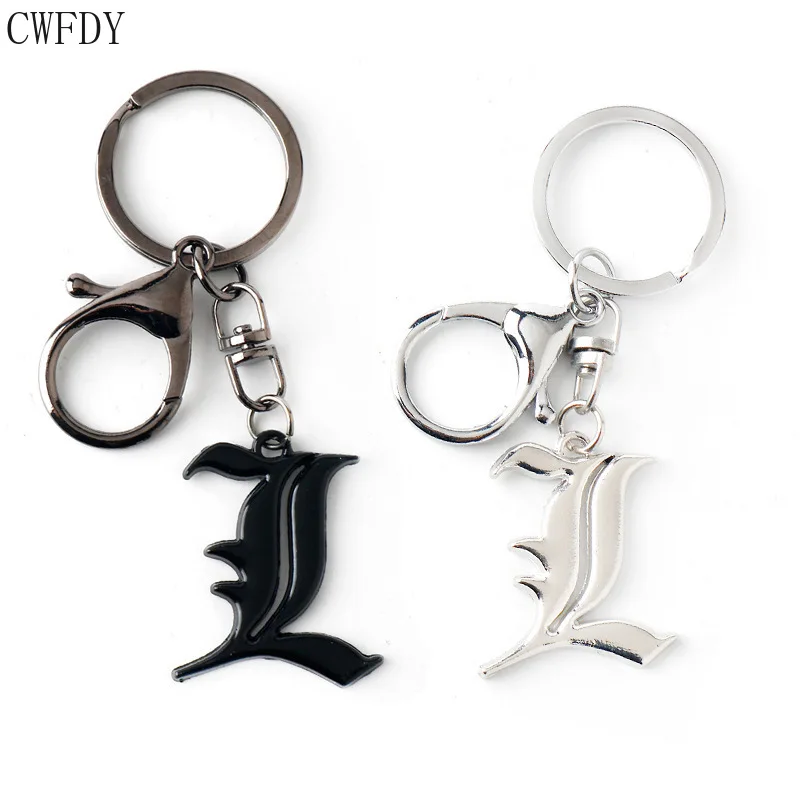 

10pcs/lot Death Note Keychain Anime Key Chain Alloy Pendant Keyring Cosplay Gift For Men Women Purse Bag Key Ring Holder Jewelry