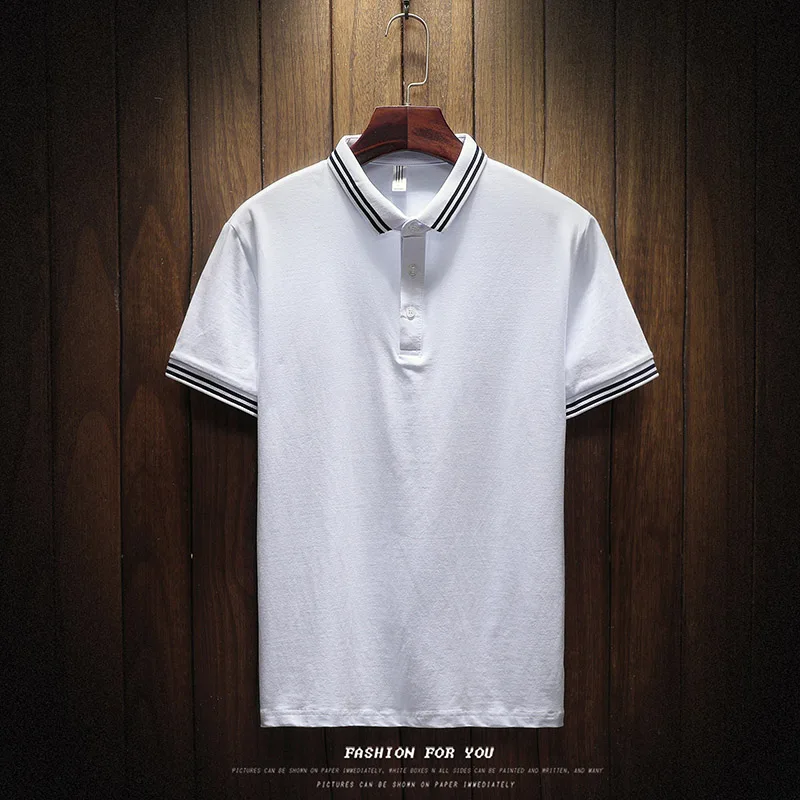 2023HOTJTFAN   Tops&Tees Men's Polo shirts Business men brands Polo Shirts Solid mens polo shirt  4 colors