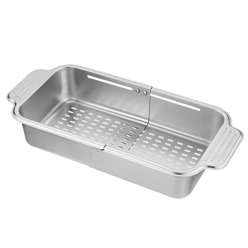 

Stainless Dish Drying Rack Expandable Sink Drying Rack Kitchen Drain Basket Portable Dish Drainers Utensils Holder