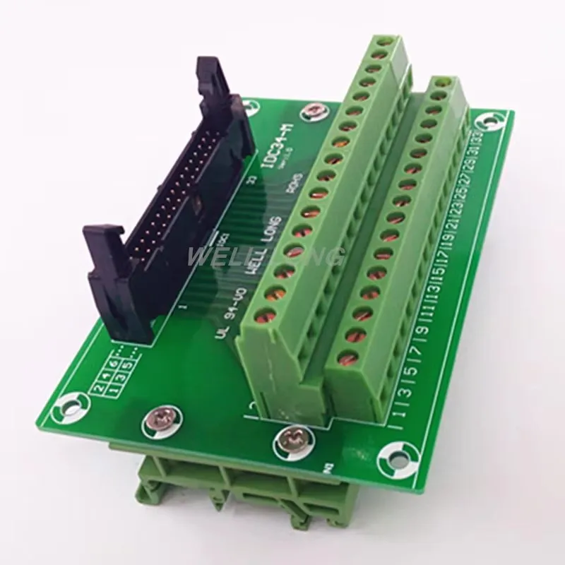 IDC34 2x17 контактов 0 1 дюйма Коммутационная плата с разъемом папа клеммная колодка