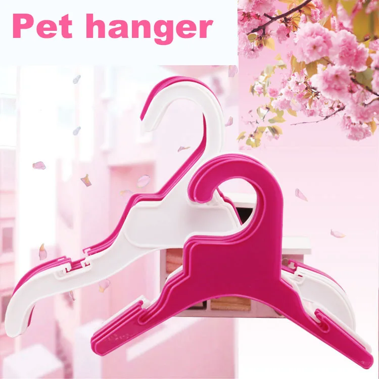 

5pcs/lot Pet Clothes Plastic Hanger Pet Dog Puppy Cat Clothes Clothing Rack Hanger Dog Product Accessories Hanger Solid Non-slip