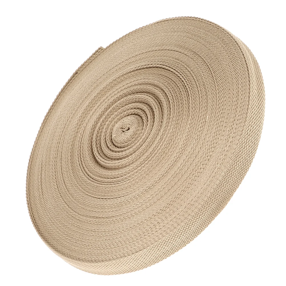 

Webbing Twill Tape Ribbon Cotton Bagduty Heavy Strap Canvas Sewing Aprons Woven Herringbone Fabric Decorative Knitted Natural