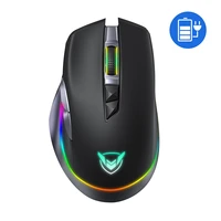 pictek pc255 gaming mouse wireless 10000 dpi rgb mouse rechargeable ergonomic computer mice with 8 programmable buttons for pc