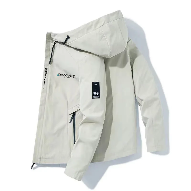 

Discovery 2022 Bomber Jacket Men's Windbreaker Zip Coat Spring Autumn Casual Work Jacket Fashion Outdoor Adventure Jacket