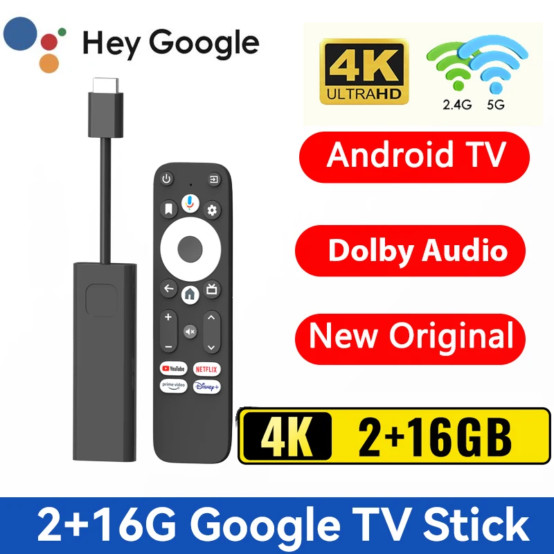 

2023 GD1 TV Stick Android 11.0 TV Box 2gb 16GB Netflix Google Certified 4K Streaming Media Player Dual WiFi BT5.0 Set Top Box