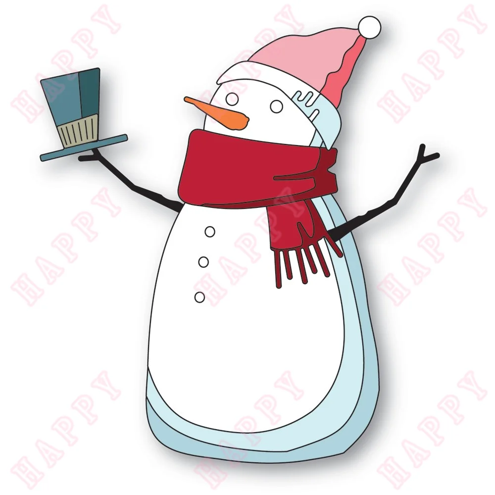 

Metal Cutting Tall Bundled Snowman Dies Christmas DIY Scrapbooking Envelope Decorative Embossing Handcraft Paper Craft Template