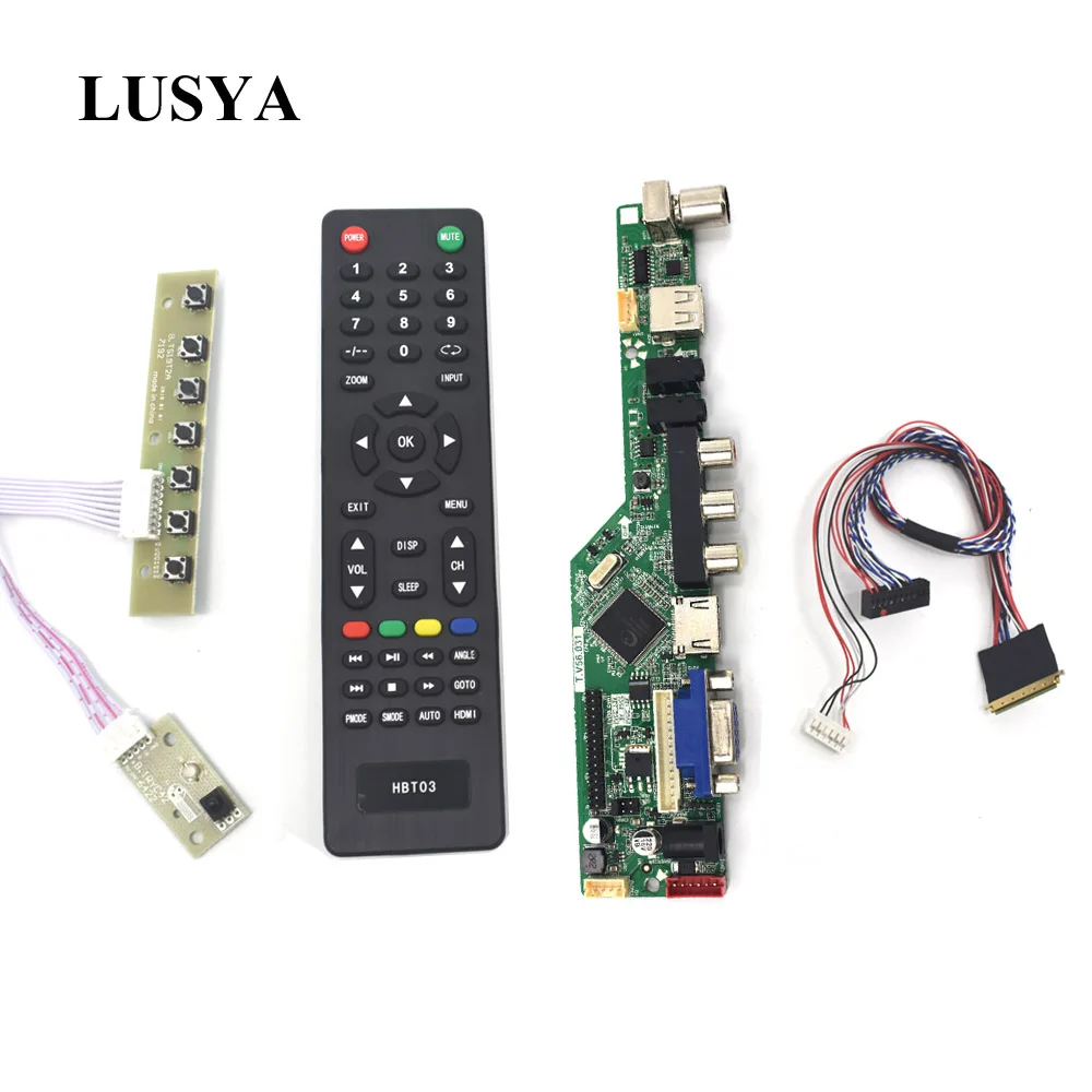 

Lusya HDMI VGA AV USB AUDIO LCD Controller Board For 14 15.6inch B140XW01 B156XW02 LP156WH2 B156XW04 B156XTN02.1 1366x768 C1-006