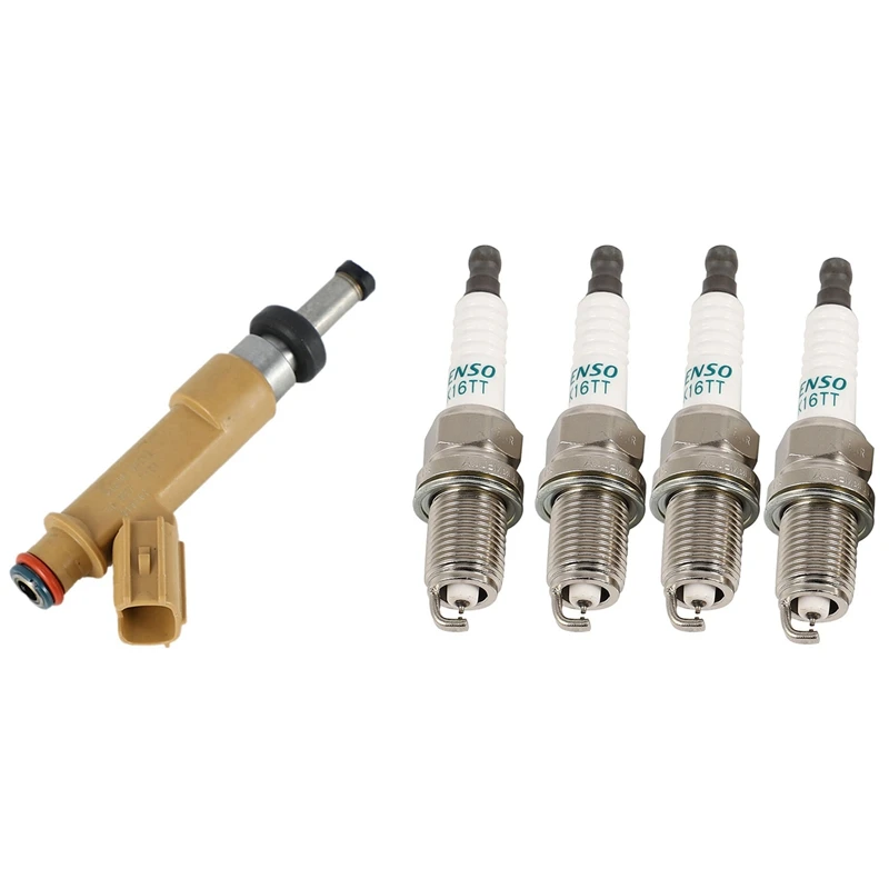 

2 Set Car Accessories: 1 Pcs Fuel Injector 23250-0T020 & 1 Set Car Spark Plug