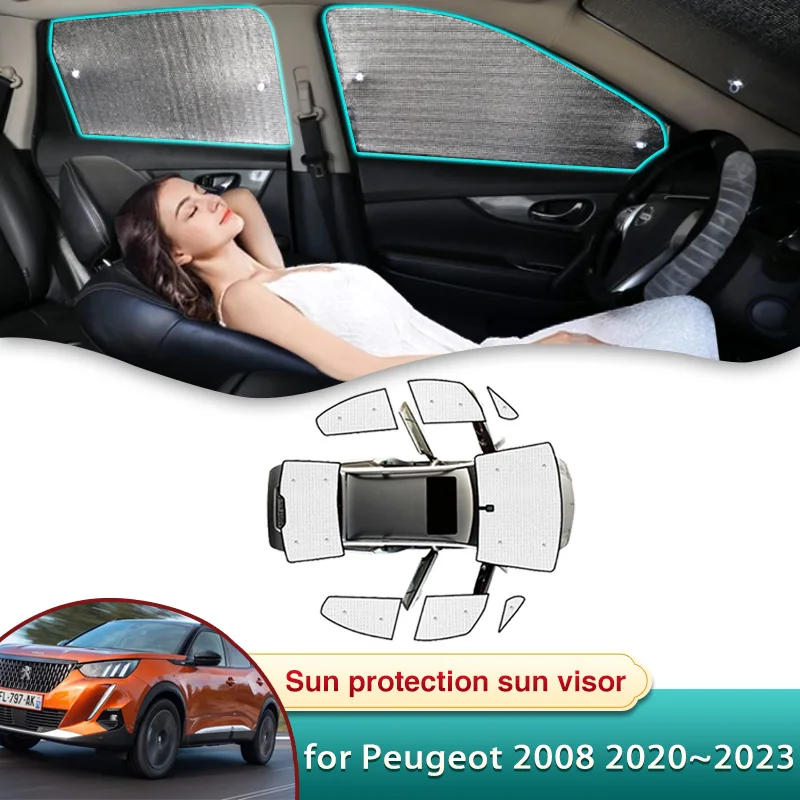 

for Peugeot 2008 A94 2013~2019 2018 2017 1 Full Coverage Sunshade Car Sun Shade Windshield Side Window Privacy Shading Protector