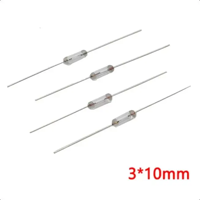 【100-50 шт.】3x10 мм 0 5 А 1 2A2.5A 3A 4A 5A 250 В осевой быстрый стеклянный предохранитель с