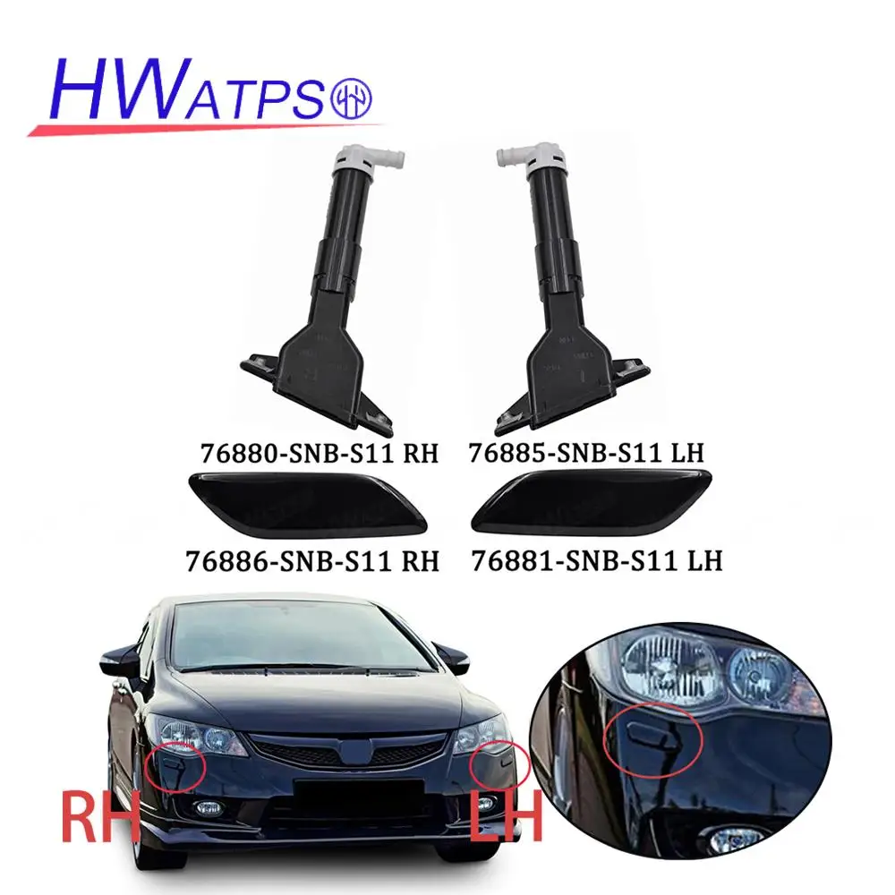 Форсунка омывателя головной фары для Honda Civic Fd6 2005 2006 2007 2008 2009 2010 2011 цилиндрический