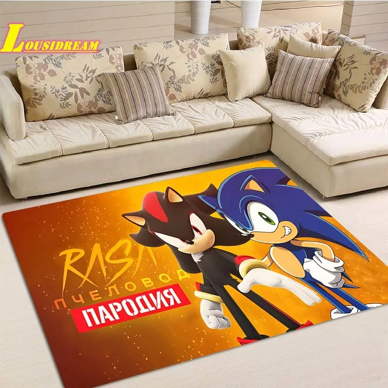 

Sonic Rug Anime Rug Square Rug Modern Living Room Bedroom Home Decor Rug Kids Play Mat Yoga Mat Photography Props Office Gifts