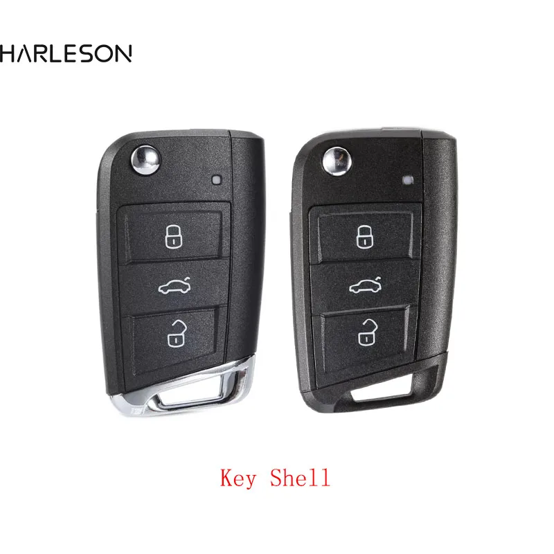 

Remote Flip Key Shell for VW MQB Gollf 7 for Skoda Octavia A7 for Seat Remote Folding Car Key Uncut HU66 HU162T 3 Button