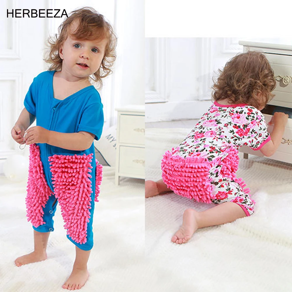 

Baby Boy Clothes Baby Uniform Mopping jumpsuit Suit For Kind Newborn Overalls Infant Clothing Cleaning Baby Unisex Romper