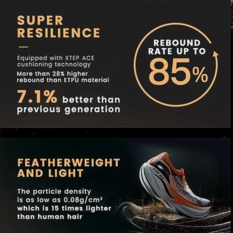 Xtep 160X 3.0 Pro Men Running Shoes Carbon Plate Professional Marathon PB Rebound Cushioning Sports Sneakers Male 978119110115