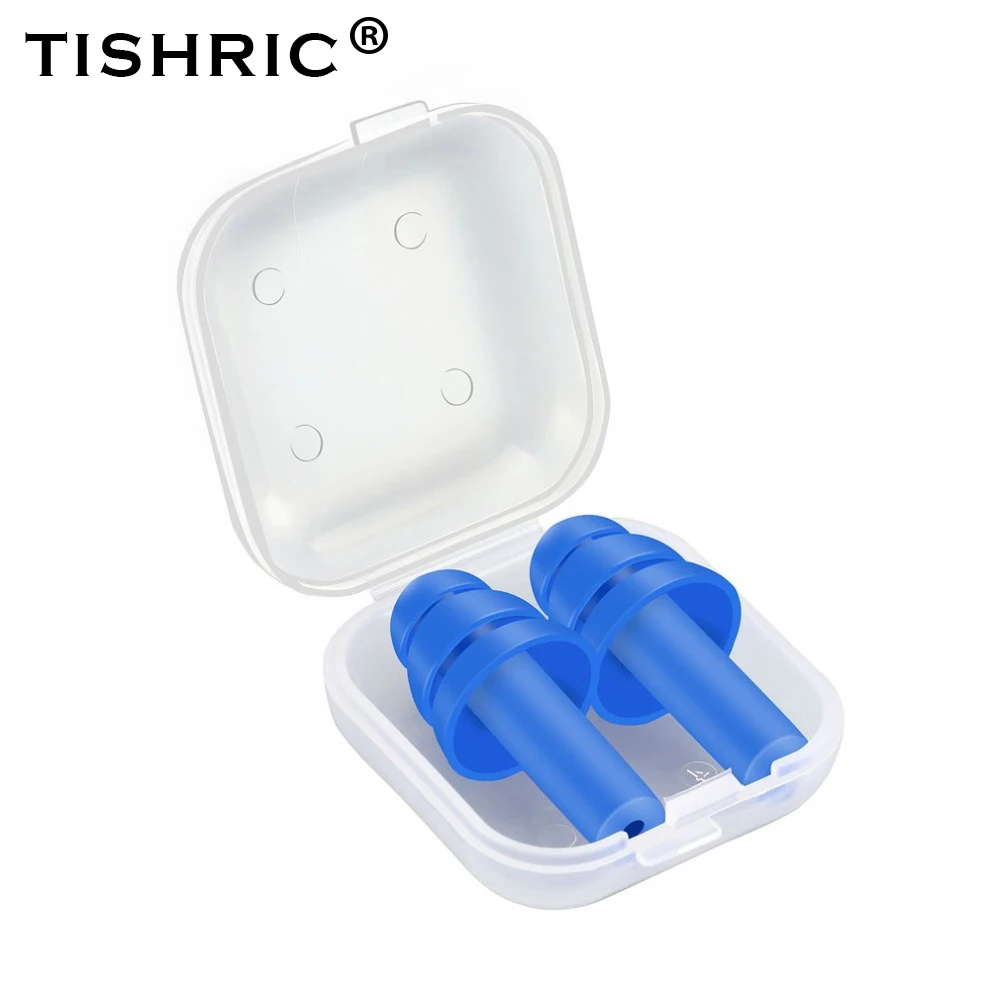 

10 Pairs TISHRIC Anti-noise Earplugs Noise Reduction Earplug Soft Silicone Swimming Earplugs Hearing Protection Noise Cancelling