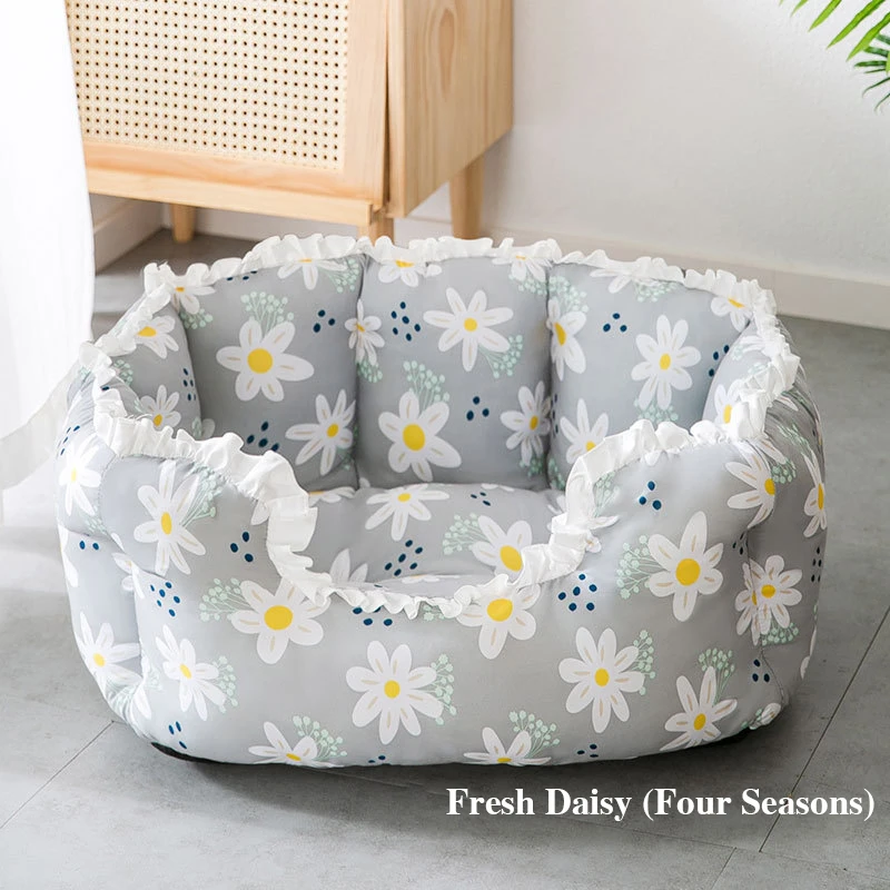 

In autumn and winter plus velvet flower kennel small dog dog dog dog bed kennel four seasons general cat bed dog house pet