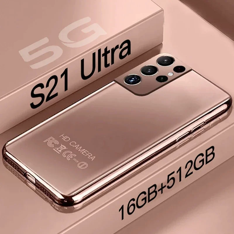 

S21 Ultra 5G Smartphone Global Version 7.3 Inch 16GB 512GB 6800mAh Android Celular Mobile Phones Dual Sim Unlocked Smart Phone