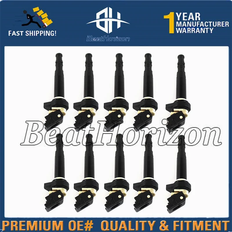 

Комплект катушек зажигания для BMW E60 E61 E63 E64 S85 M5 M6 5.0L V10 5 6 series 12137835108 12137841556 2006 2007 2008 2009 2010