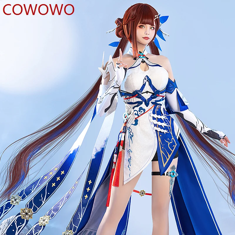 COWOWO Аниме Honkai Impact 3rd Li SuShang setelan Game gaun элегантный конус для косплея и pesta carnaval Halloween