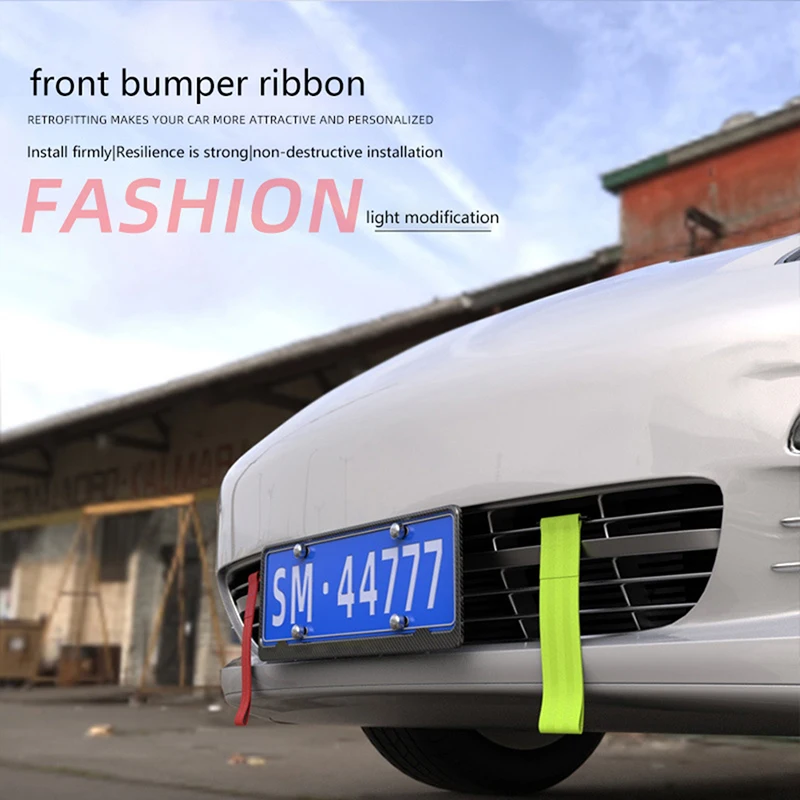 

Universal 28cm High Strength Nylon Tow Strap Car Racing Tow Ropes Auto Trailer Ropes Bumper Trailer Max 2T Towing Strap With Nut