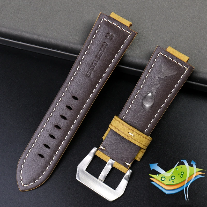 Vintage Watch Band Strap For Ca-sio DW5600 DW-5600 GW-B5600 GW-M5610 GA 110 100 120 GA2100 Modified Frosted Leather Watchband