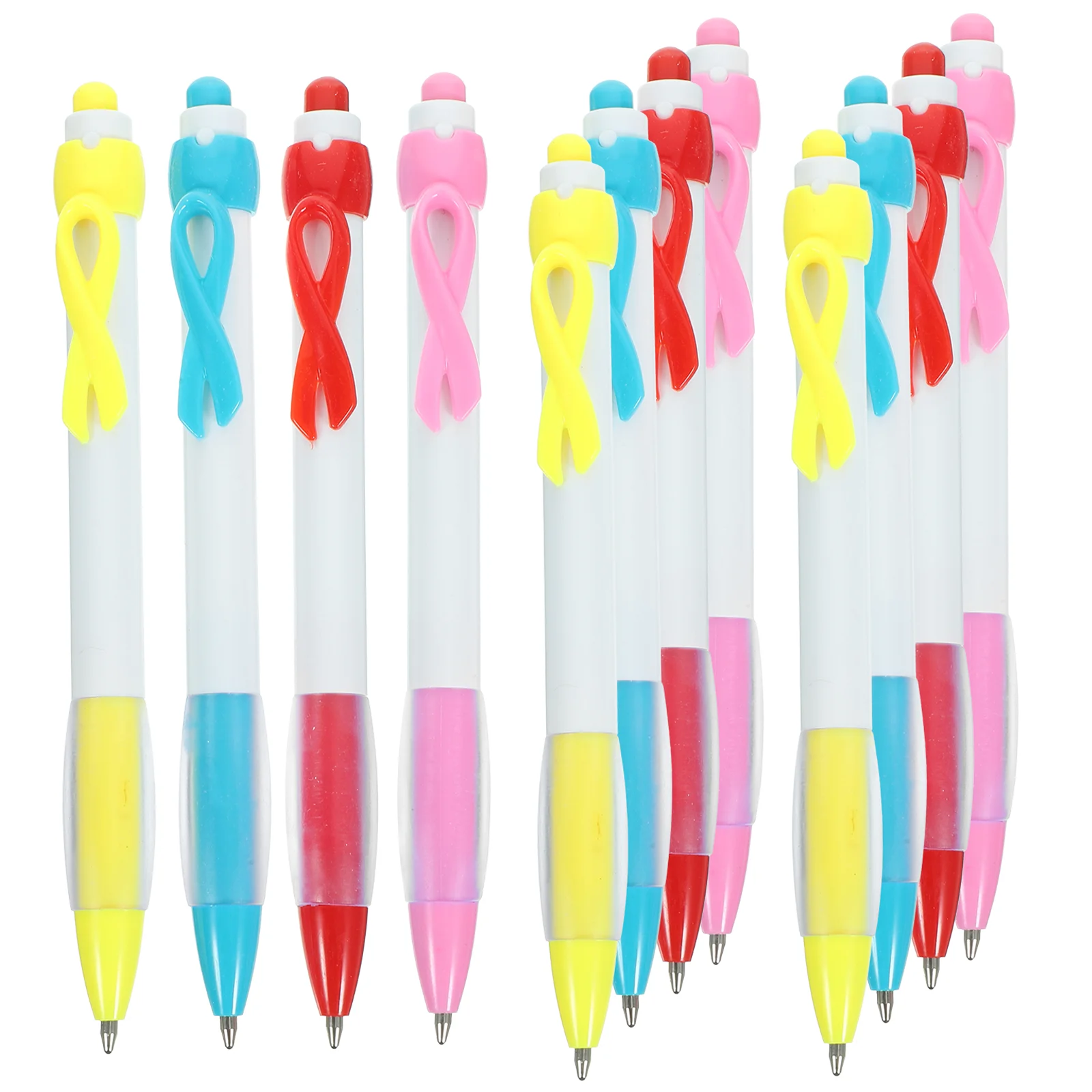 

12 Pcs Ergonomic Press Pen Ribbons Bow Tie Creative Writing Plastic Multi-function Accessory Office Pens
