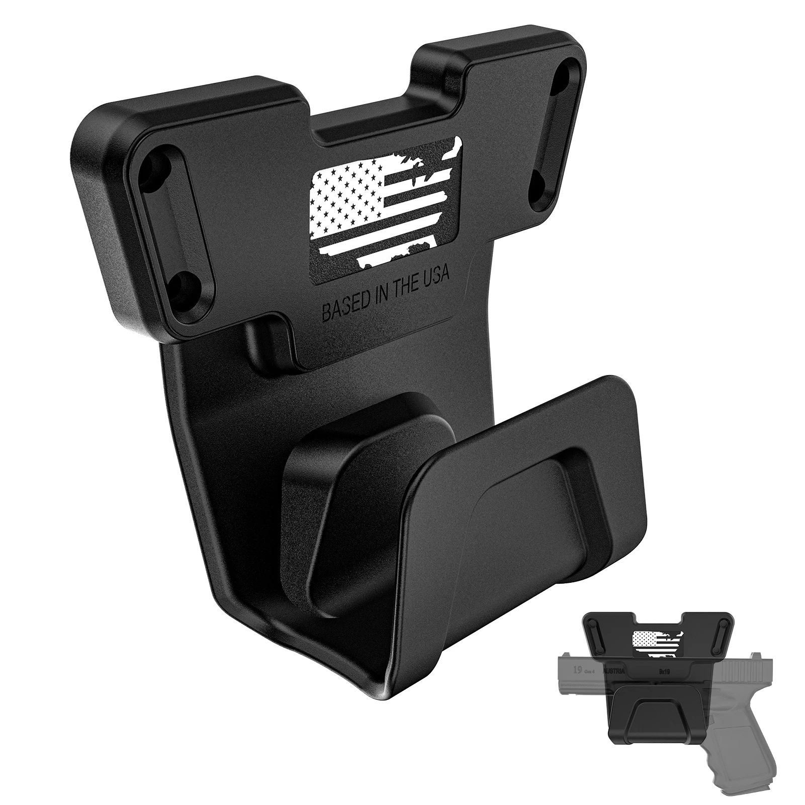 

Bugleman 60lbs Magnetic Gun Mount Safety Trigger Guard Protection Gun Magnet Mount Holster for Pistol