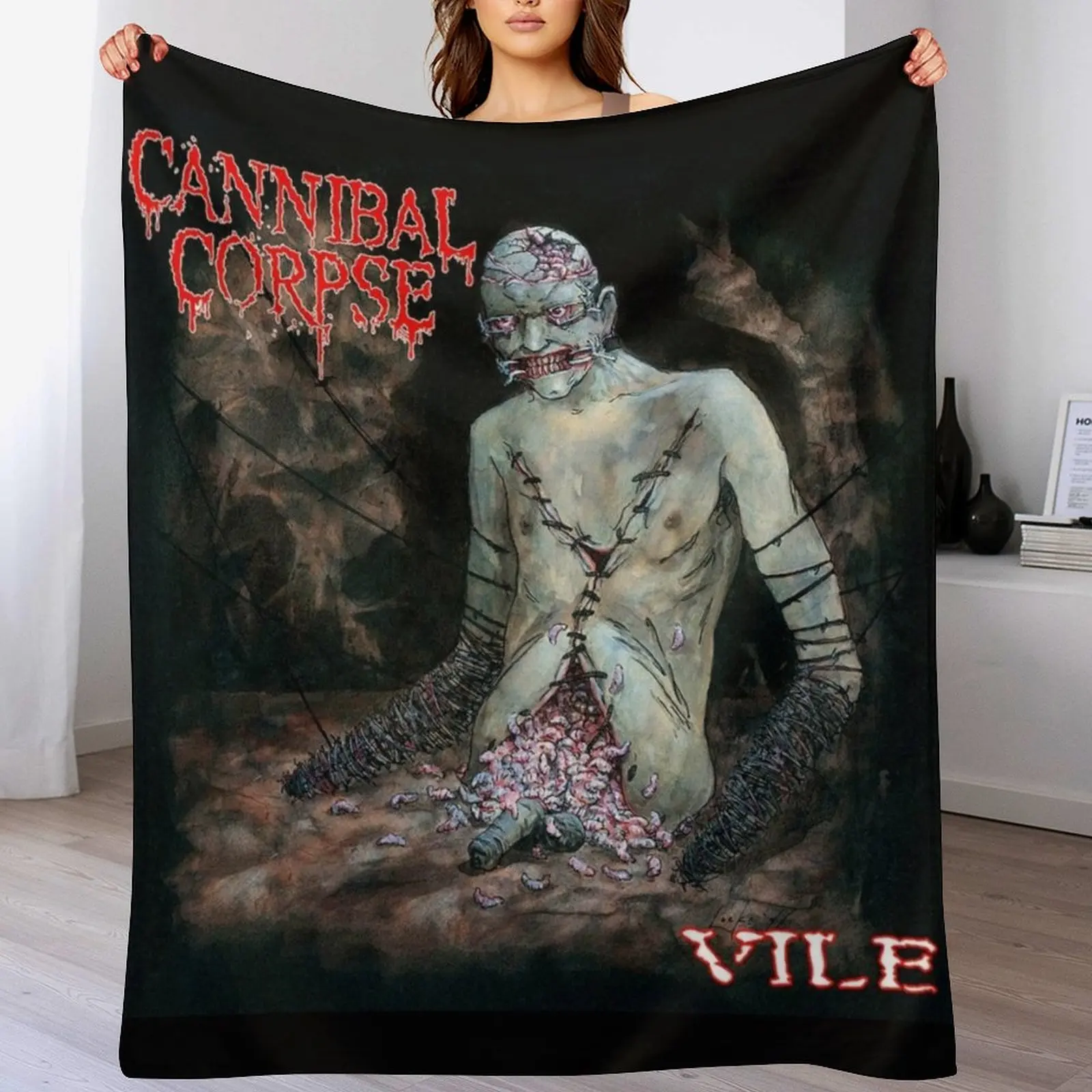 Новое одеяло Cannibal Corpse vile Throw рождественские подарки меховые одеяла