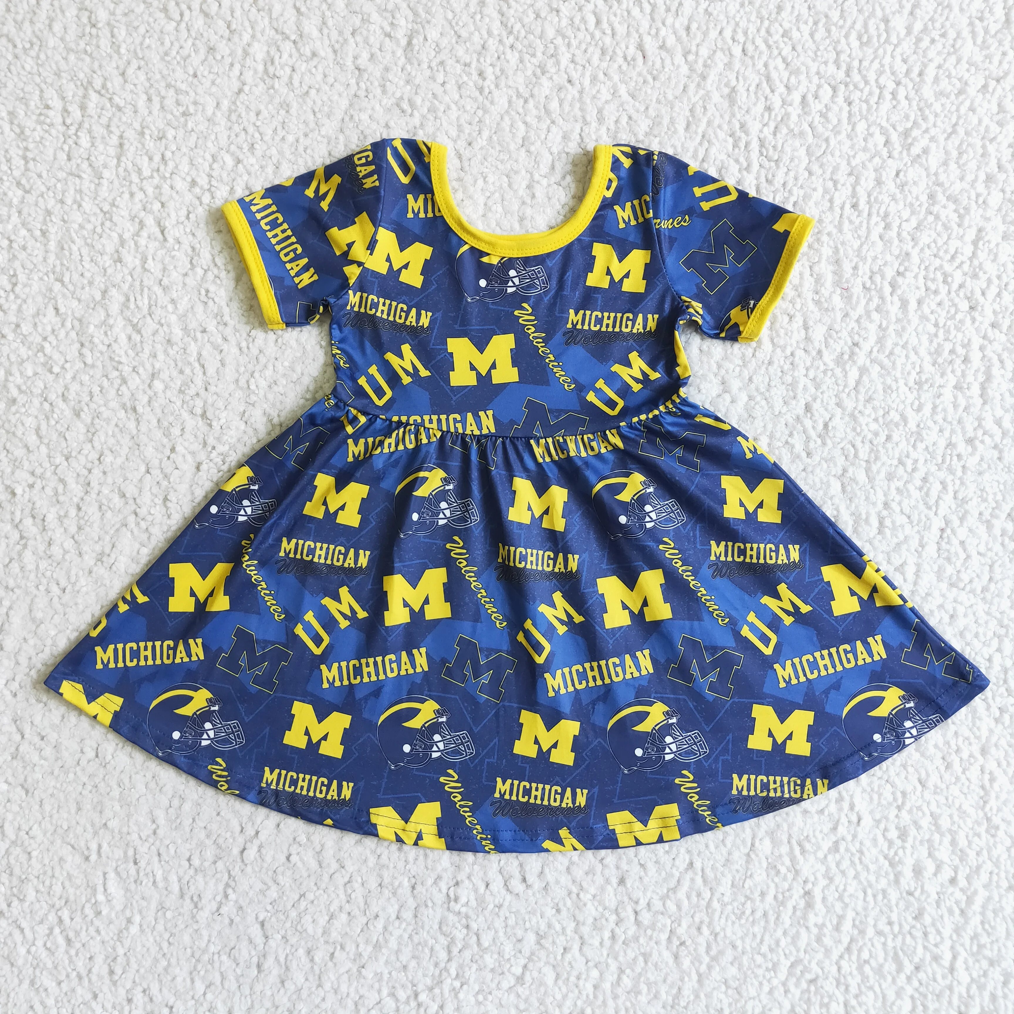 

summer kids dresses for girls blue team milk silk toddler girls clothing sets