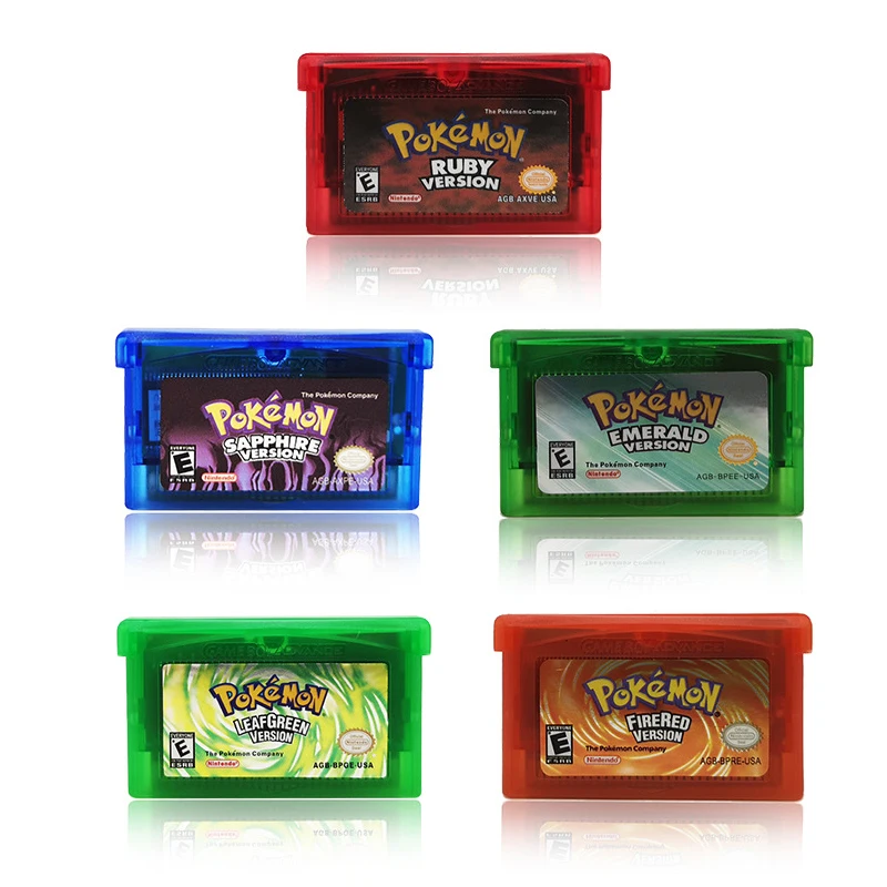 

Игровая консоль NDSL GB GBC GBM GBA SP Pokemon Series, картридж для видеоигр, Классическая игра, коллекция красочных версий на английском языке
