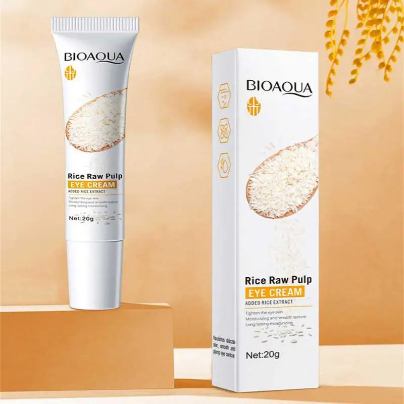 

20g Rice Eye Cream For Remove Dark Circles Bags Puffiness Under Eyes Anti Winkle Reduce Fine Anti-Aging Firmness Skin Care