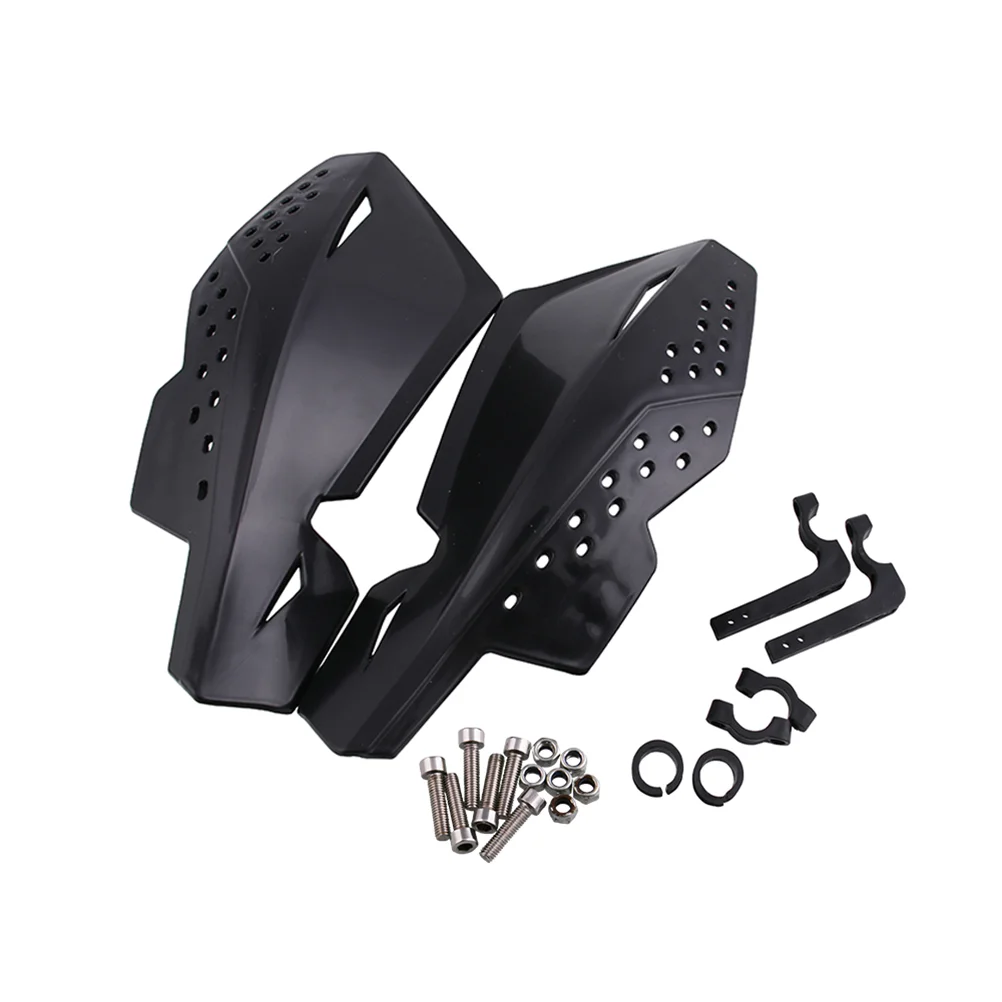 

1 Pair Motorcycle Handlebar Wind Guard Hand Guards 7/8 Inch Handle Handguard Protector Bike Brush (Black)