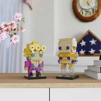 moc jojo figures giorno giovanna and gold experience c7796 anime cartoon characters set bricks toy for aldult children gifts