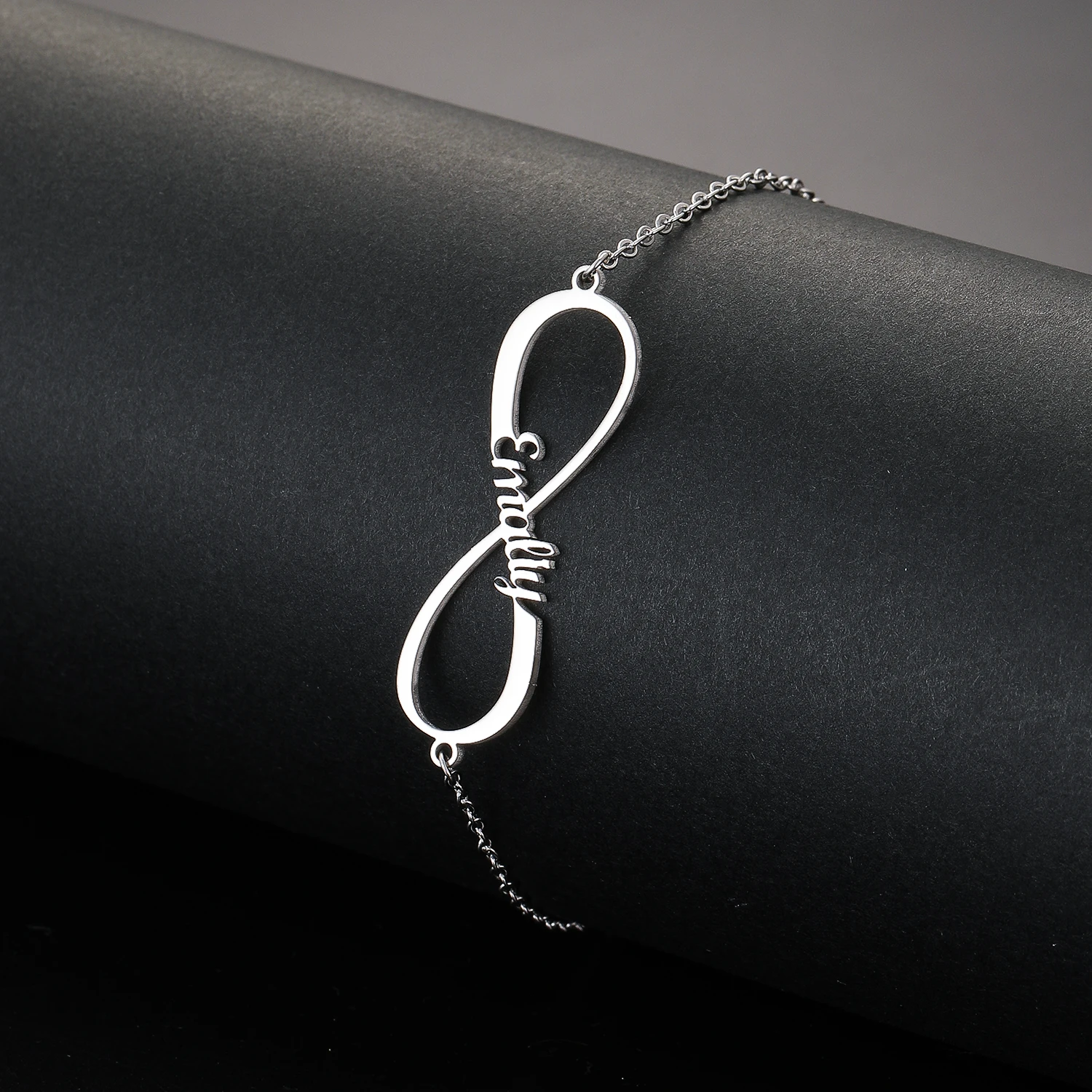 QIMING персонализированный браслет с бесконечным именем для женщин и мужчин амулет