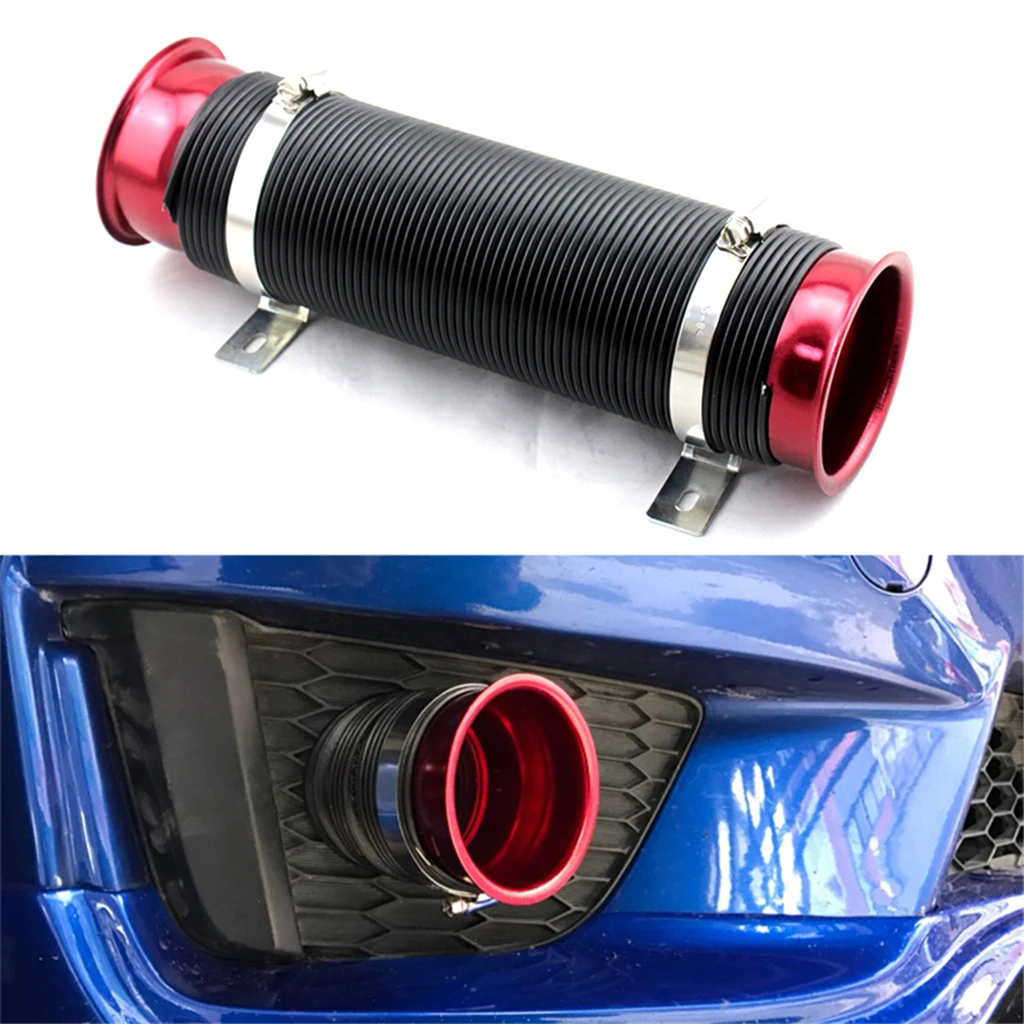 

Adjustable Air Duct Intake Pipe Hose 76mm Universal Car Cold Air Turbo Intake Inlet Pipe Flexible Duct Tube Hose Induction Kit