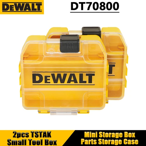 DEWALT DT70800 2 шт. TSTAK небольшой ящик для инструментов мини-ящик для хранения пластиковых деталей чехол для хранения многофункциональный штабелируемый ящик оригинал